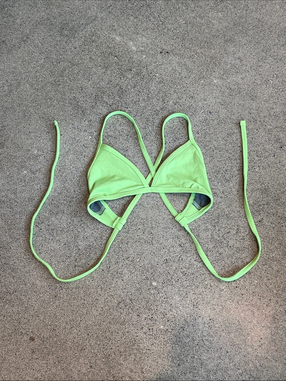 Jolyn Clothing Neon Lime Triangle Bikini Top